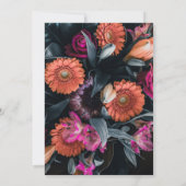 ダークモダンフローラブライダルシャワー 招待状 (裏面)