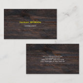 ダークモダンブラウンウッドミニマルプロフェッショナル 名刺 (正面/裏面)