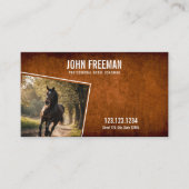 ダークモダンブラウンホースエクエストランファーム 名刺 (正面)