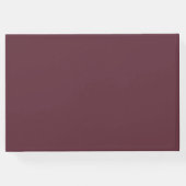 ダークモダンブルゴーニュ金ゴールドグリッタースクリプト ゲストブック (裏面)