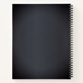 ダークモダンブルーと金ゴールドファミリーお気に入りのレシピ ノートブック (裏面)