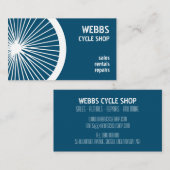 ダークモダンブルーサイクルショップ修理レンタル 名刺 (正面/裏面)