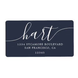 ダークモダンブルースクリプトファミリ差出人住所 ラベル