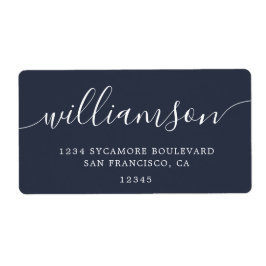 ダークモダンブルースクリプトファミリ差出人住所 ラベル