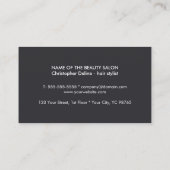 ダークモダンブルー白黒シザー美容師 名刺 (裏面)