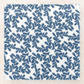 ダークモダンブルー離れコースター ガラスコースター (正面)