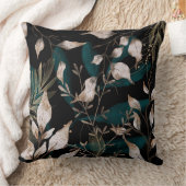 ダークモダンボホボタニカル離れ クッション (ブランケット)