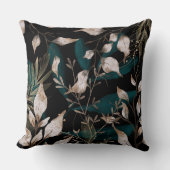 ダークモダンボホボタニカル離れ クッション (正面)