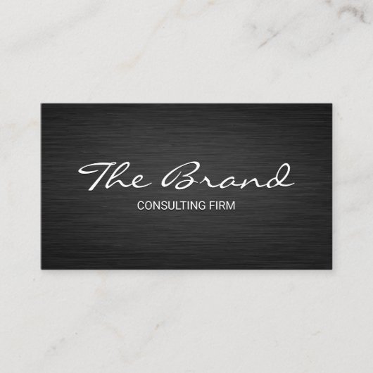 ダークモダンメタル |カード型文字名刺 名刺 (正面)