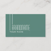 ダークモダンライトティール(緑がかった色)シンプルおよびプロフェッショナル 名刺 (正面)