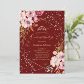 ダークモダンレッドキンセアニラ招待状 招待状 (スタンド正面)