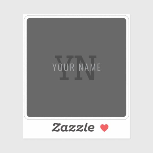 ダークモダン・グモノグラムのレイ名(または他の文字) シール (シート)