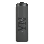 ダークモダン・グモノグラムのレイ名(または他の文字) タンブラー (正面)