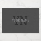 ダークモダン・グモノグラムのレイ名(または他の文字) フードラベル (シングルラベル)