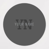 ダークモダン・グモノグラムのレイ名(または他の文字) ラベル (デザイン2)