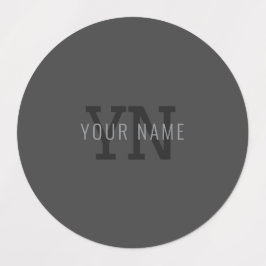 ダークモダン・グモノグラムのレイ名(または他の文字) ラベル