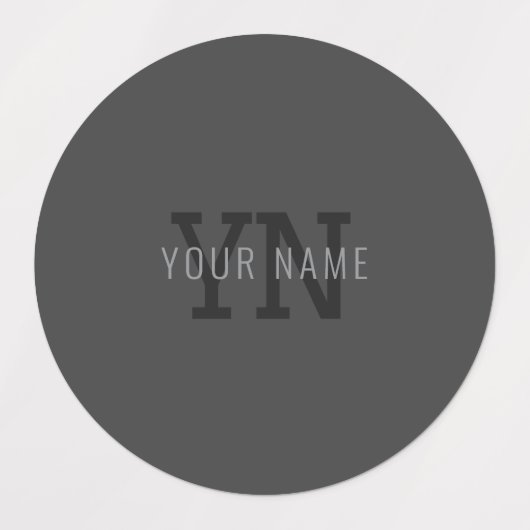 ダークモダン・グモノグラムのレイ名(または他の文字) ラベル (デザイン1)