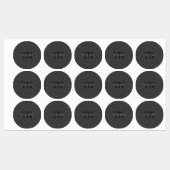 ダークモダン・グモノグラムのレイ名(または他の文字) ラベル (シート)