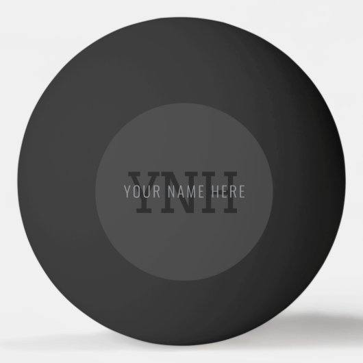 ダークモダン・グモノグラムのレイ名(または他の文字) 卓球ボール (裏面)