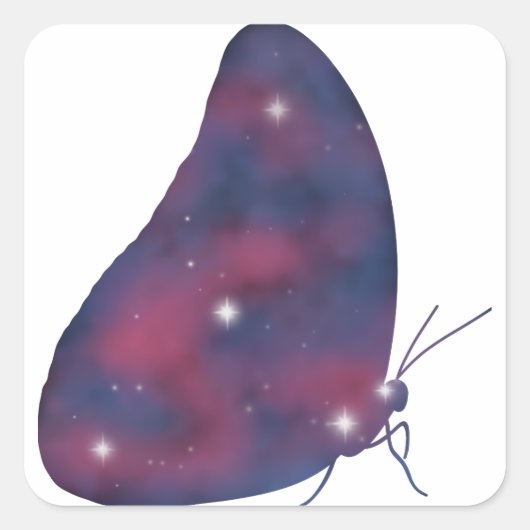 ダークモルフォStarscapeステッカー スクエアシール (正面)