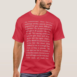 ダークモードThe FitnessGram Pacer Test full script 1 Tシャツ