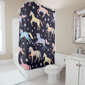 ダークユニコーンファンタジー:魔法のシームレス。 シャワーカーテン (インサイチュ)