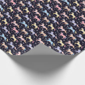 ダークユニコーンファンタジー:魔法のシームレス。 ラッピングペーパー (角)