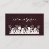 ダークユニークさくらんぼリネンルックフローラ名刺 名刺 (正面)