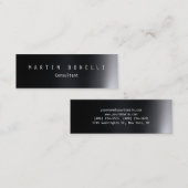 ダークユニークグレイ無地クリーン細身 スキニー名刺 (正面/裏面)