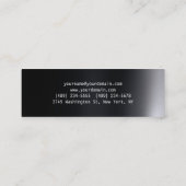 ダークユニークグレイ無地クリーン細身 スキニー名刺 (裏面)