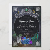 ダークユニークファンタジースチームパンク特有コラージュ 招待状 (正面)