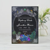 ダークユニークファンタジースチームパンク特有コラージュ 招待状 (スタンド正面)