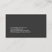 ダークユニークレッドグレーパーソナルトレーナー 名刺 (裏面)