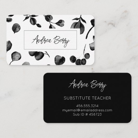 ダークユーカリプタス代替先生 名刺 (正面/裏面)