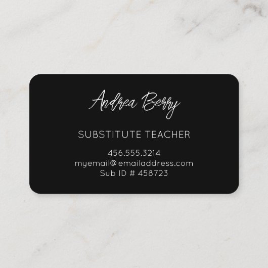 ダークユーカリプタス代替先生 名刺 (裏面)