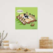 ダークユーモアおもしろい先住民アメリカ感謝祭 ポスター (キッチン)