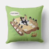 ダークユーモア先住民アメリカ感謝祭アニメ クッション (裏面)