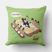 ダークユーモア先住民アメリカ感謝祭アニメ クッション (正面)