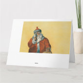 ダークユーモア銃を持つクリスマスサンタ カード (裏面)