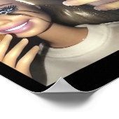 ダークユーモドール喫煙セルフィパロディ ポスター (角)