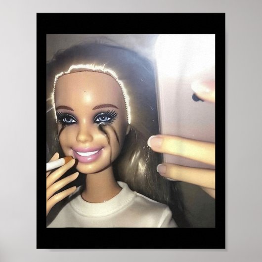 ダークユーモドール喫煙セルフィパロディ ポスター (正面)