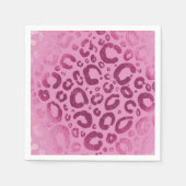 ダークライトピンクグラムヒョウ印刷パーティー スタンダードカクテルナプキン (正面)