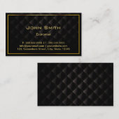 ダークラグジュアリー縁ど金ゴールドエコノミーカード 名刺 (正面/裏面)