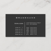 ダークラシッククグレーカスタムプロフェッショナル 名刺 (裏面)