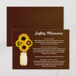 ダークラスティックイエローフローラルメイソンジャー安全対策 エンクロージャーカード