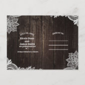 ダークラスティックウッド&エレガントレース セーブザデート 案内ポストカード (裏面)