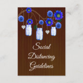 ダークラスティックブルー花柄メイソンジャー安全対策 エンクロージャーカード (正面)