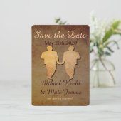 ダークラスティック・セーブ・ザ・デートカード ゲイウェディング セーブザデート (スタンド正面)