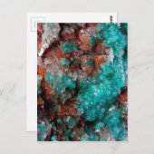 ダークラスト&ティール(緑がかった色)クオーツ ポストカード (正面/裏面)