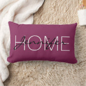 ダークラズベリーカラーホームモノグラム ランバークッション (ブランケット)